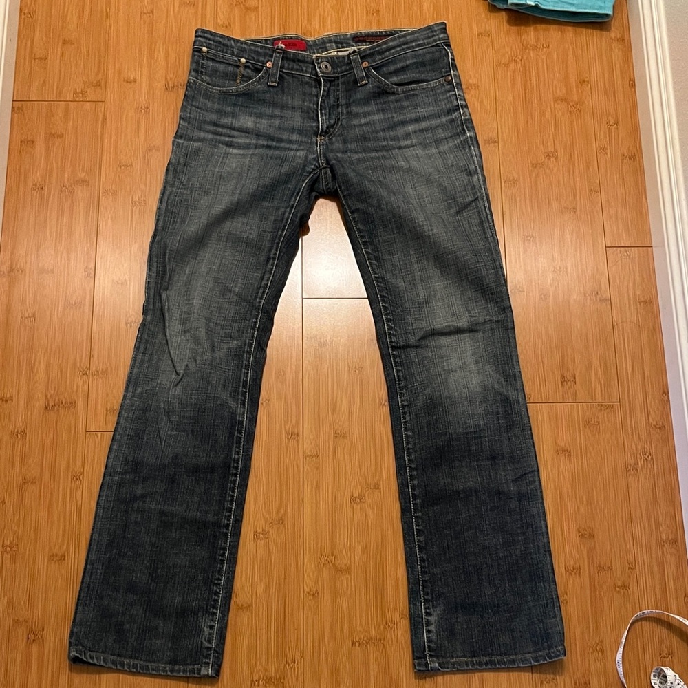 AG Adriano Goldschmied Dark Wash Straight Jeans